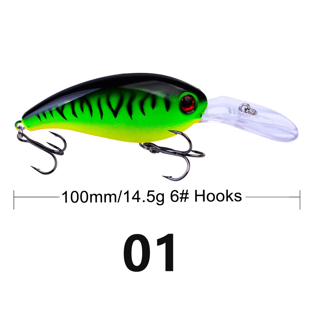 

1 Pcs Hard Fishing Bait 10cm 14.5g Sinking Bait Vibrating Rattan Hook Wiggler Deep Submergence Marine Artificial Plastic Bait