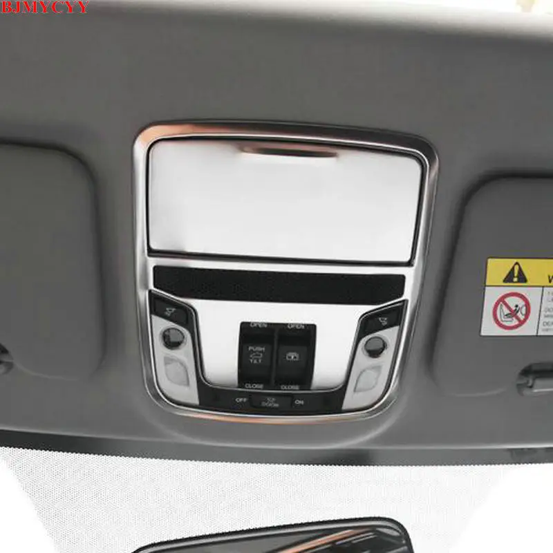 

BJMYCYY Stainless steel decorative frame of reading lamp in front of car For HONDA CRV CR-V 2017 2018 accessories