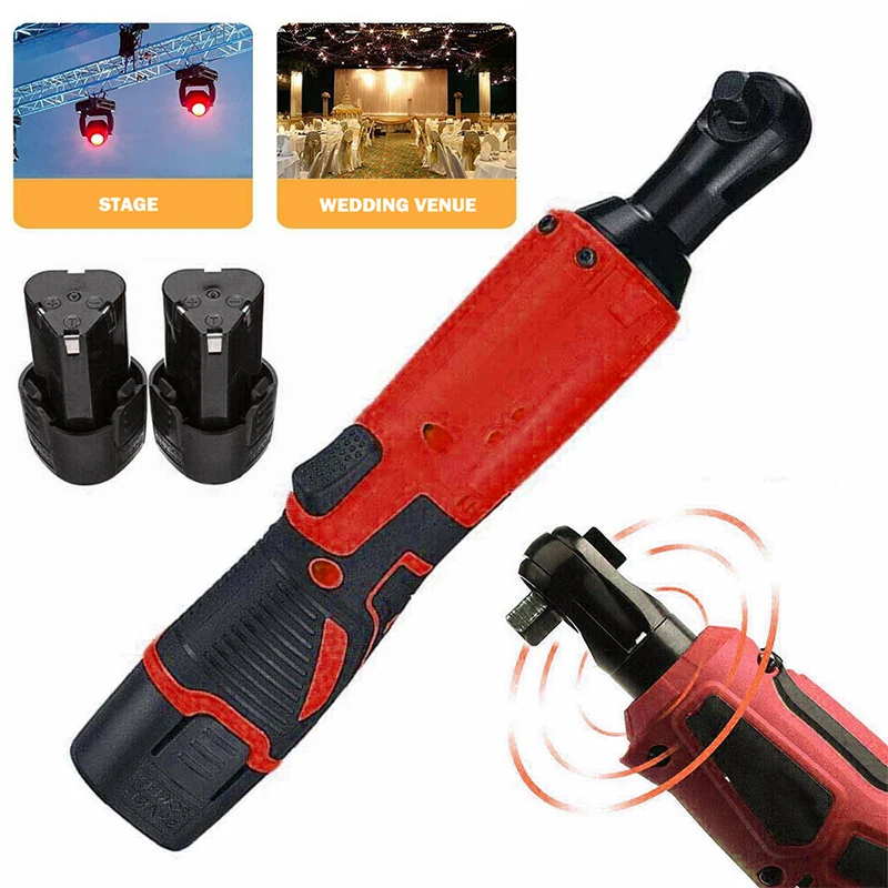 12 V Electric Charging Wrench For Truss Installation 3/8'' 90 Degree Right Angle Cordless Ratchet Wrench 60 N.m UK Plug Tool
