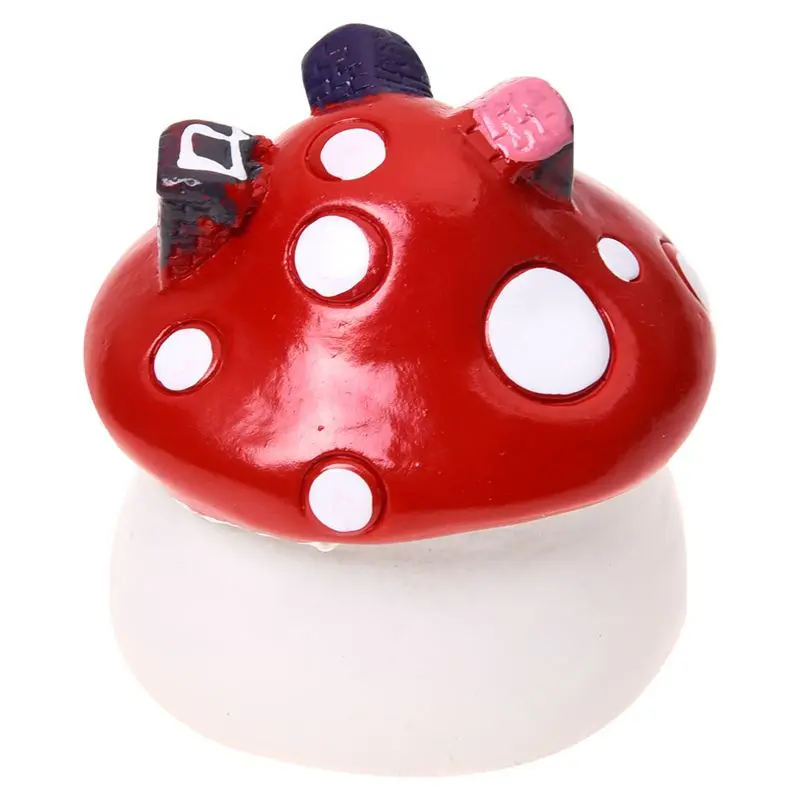 Садовый орнамент грибной дом смола фигурка ремесло растение горшок Фея садовый