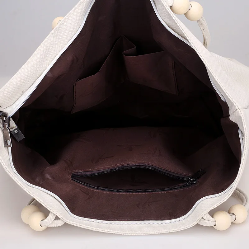 Большая сумка через плечо 100% парусиновая для отдыха или путешествий