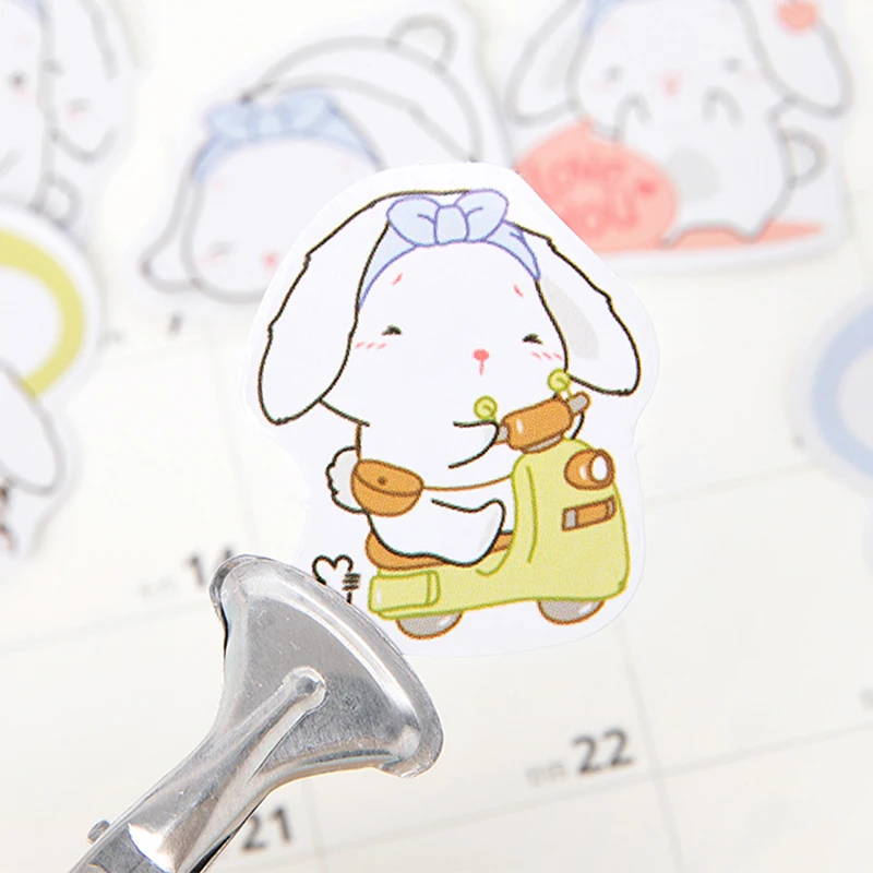Мохамм 45 листов Kawaii мультфильм милый белый кролик Васи Маскировочная наклейка Скрапбукинг Девушка школьные принадлежности канцелярские принадлежности