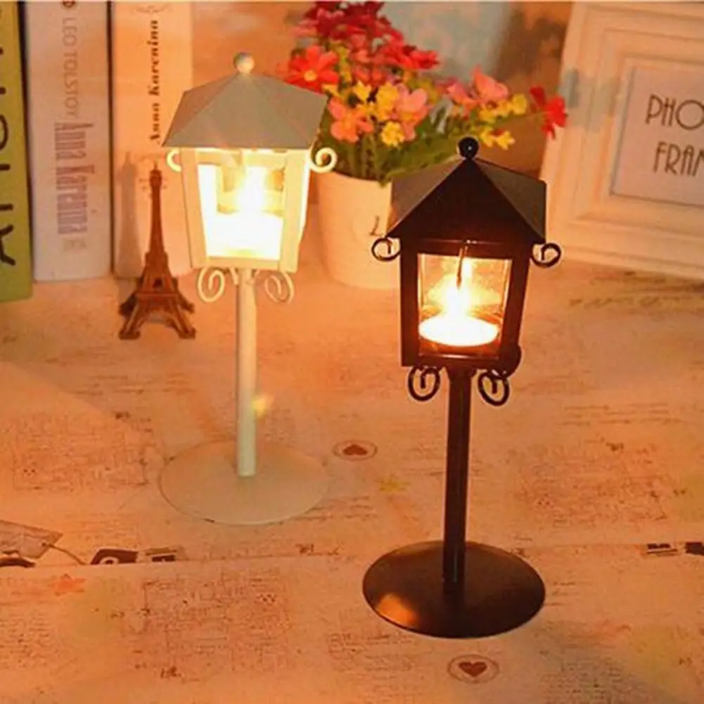 

Lantern Romantic Simple Vintage Candle Holder Candlestick for Wedding Shop Party