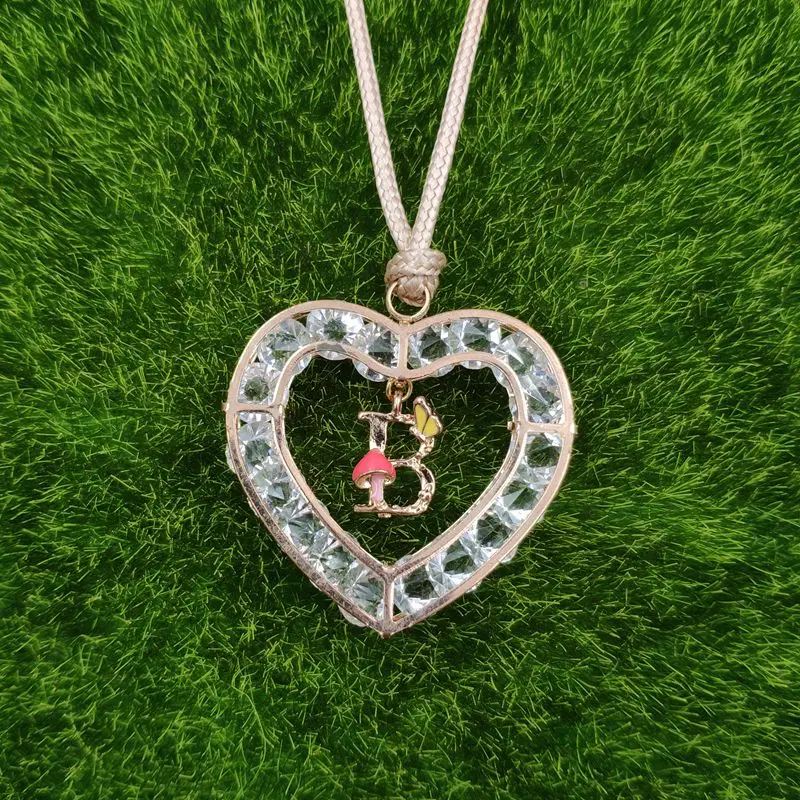 Подвеска в виде сердца и любовной модели 26 букв золотое ожерелье регулируемая