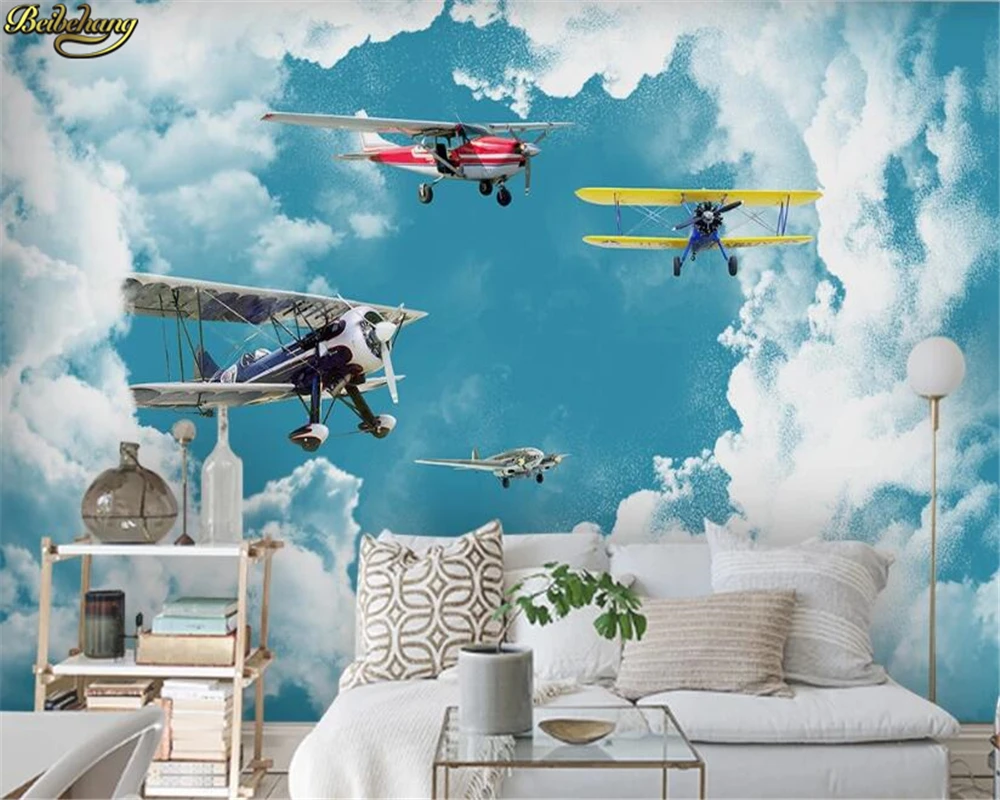 3D обои beibehang на заказ Настенные в простом средиземноморском стиле с голубым небом