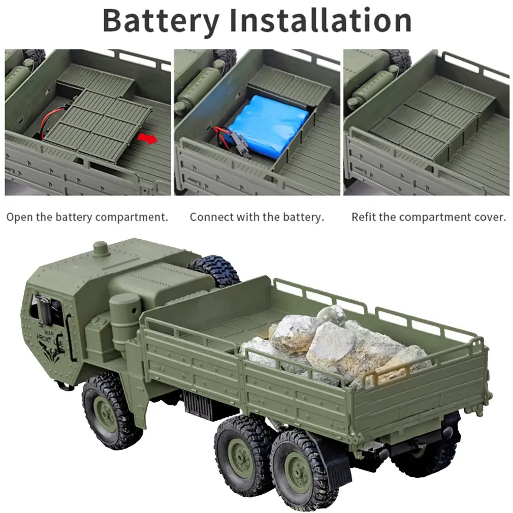 

RC Car 1:16 Q75 2.4Ghz Military Off-road Rock Crawler Vehicles Model RTR Toys Remote Control Cars