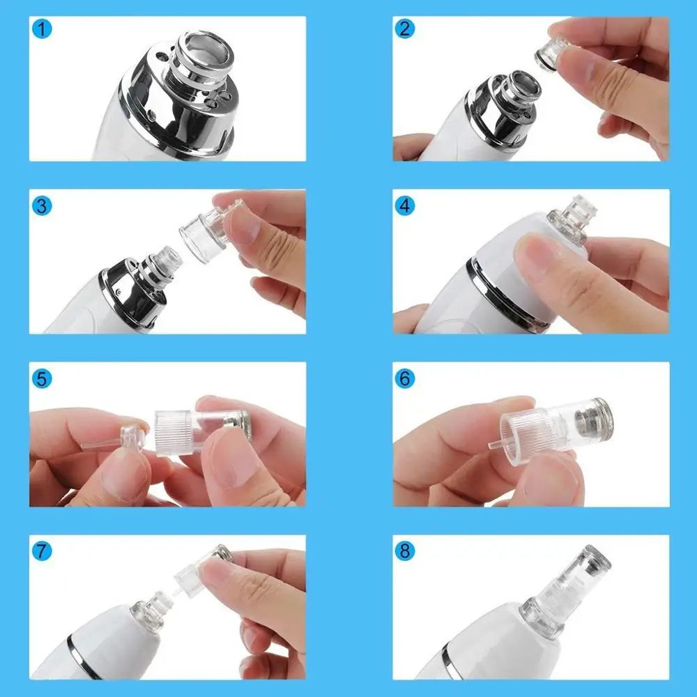 

Face Care Blackhead Remover Electric Deep Cleansing Vacuum Head Suction Scrubber Pore Cleaner Pimple Removal Beauty Care Machine