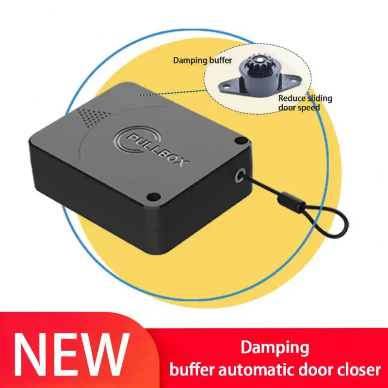 

Upgrade Damping Buffer Door Closer Punch-free Automatic Door Closer 800/1200g Tension Closing Device Automatic Drawstring Closer