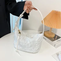 fashion design women handbags pu leather chain shoulder bag fold tie bow luxury messenger bags female new design lace hobos bags
