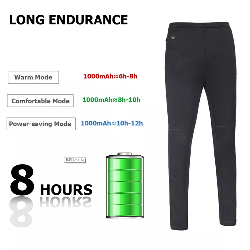 Умные уличные теплые брюки с электрическим подогревом для мужчин и женщин USB