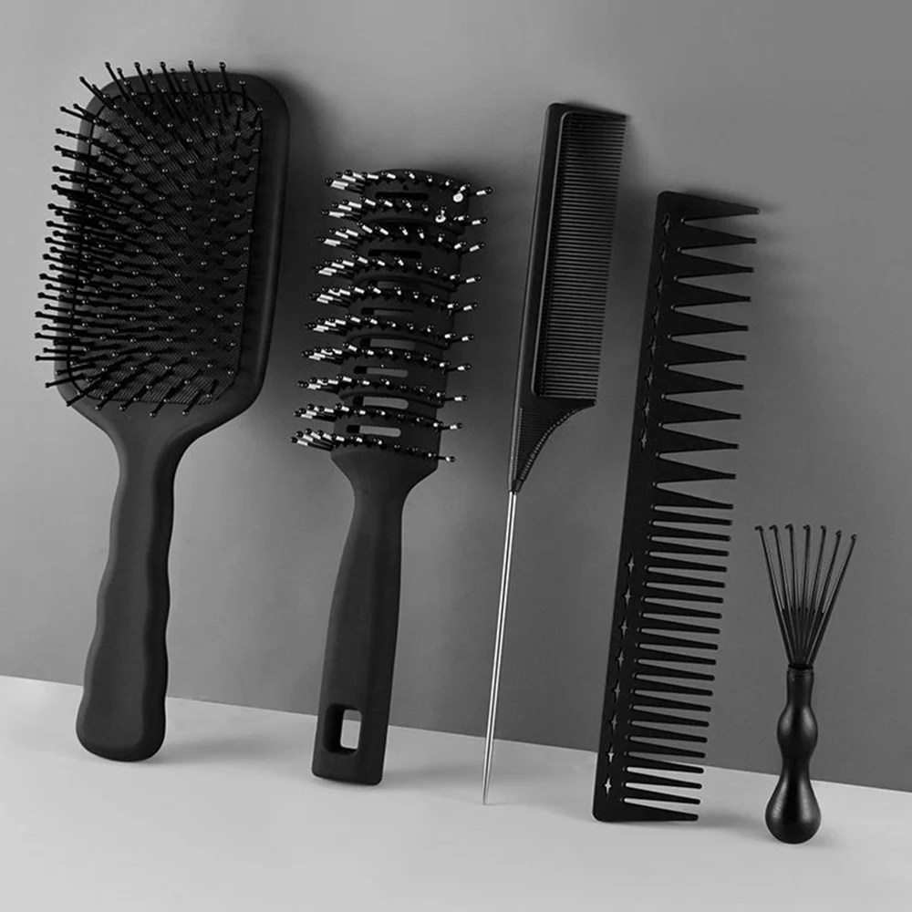 

2020 New Hair Brush Set Hair Comb Detangling Brush Hair Comb Set Hairbrushes for Thick Thin Curly Natural Hair Scalp Massage