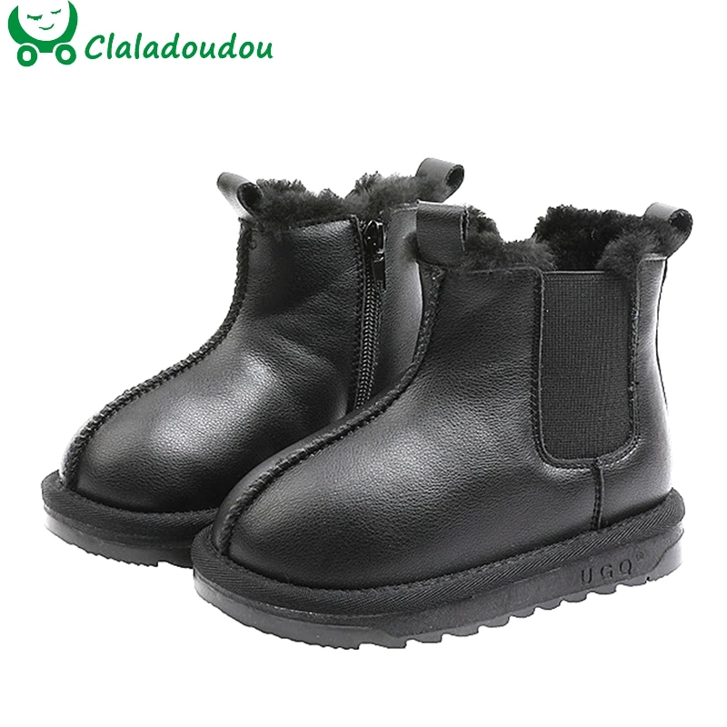 Ботильоны детские черные с плюшевой подкладкой на возраст 1 3 года|Сапоги| |