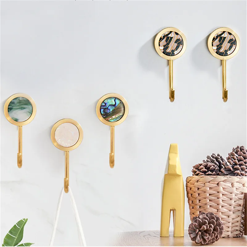 WLZY креативные Твердые латунные крючки для халата настенная вешалка одежды