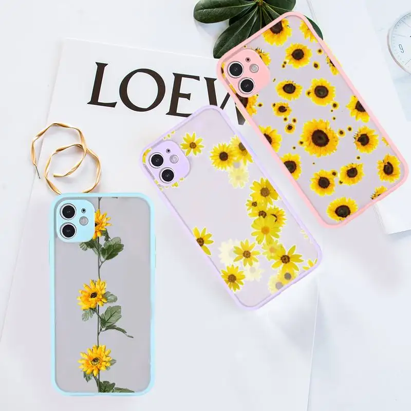 

sunflower Luxury Unique Design Phone Case purple matte transparent For iPhone 7 8 x xs xr 11 12 13 pro plus max mini Clear
