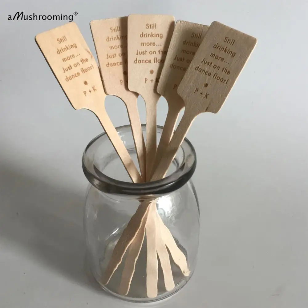 Инициалы x100 персонализированные шриры для напитков палочки коктейлей украшение