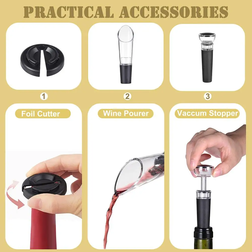 Electric USB Charging Wine Bottle Opener Set Automatic For Red Kitchen Accessories Gadgets | Дом и сад