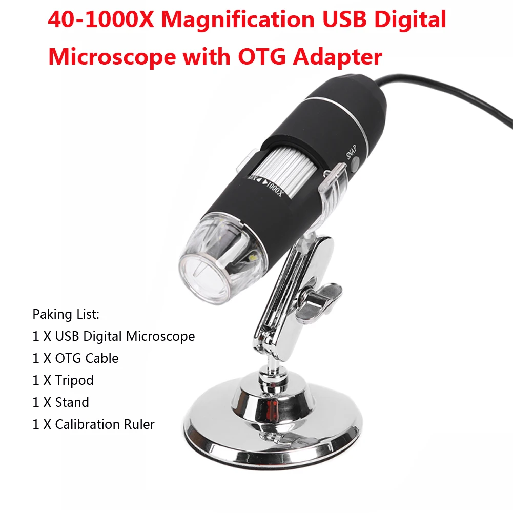 1000X USB3.0 Usb 5MP камера цифровой видео микроскоп светодиодный электронный эндоскоп Лупа увеличительное стекло лупа Стенд - Цвет: 40-1000X