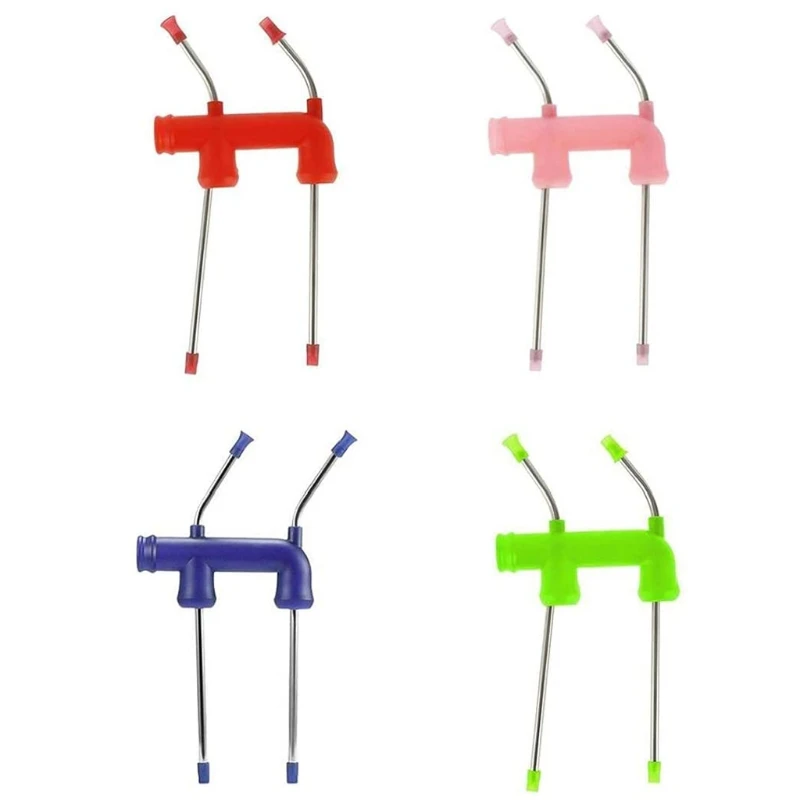 

1PC Beer Snorkel Straw Beer Bong Funnel Slammer Double Snorkel Drinking Beer Bar Tools Festivals Party Dispenser 4 Color