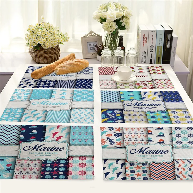 Подставка под посуду в скандинавском стиле с геометрическим якорем морской