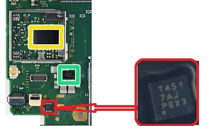 20 шт./лот оригинальный переключатель Nintendo датчик температуры ic chip T451 материнская