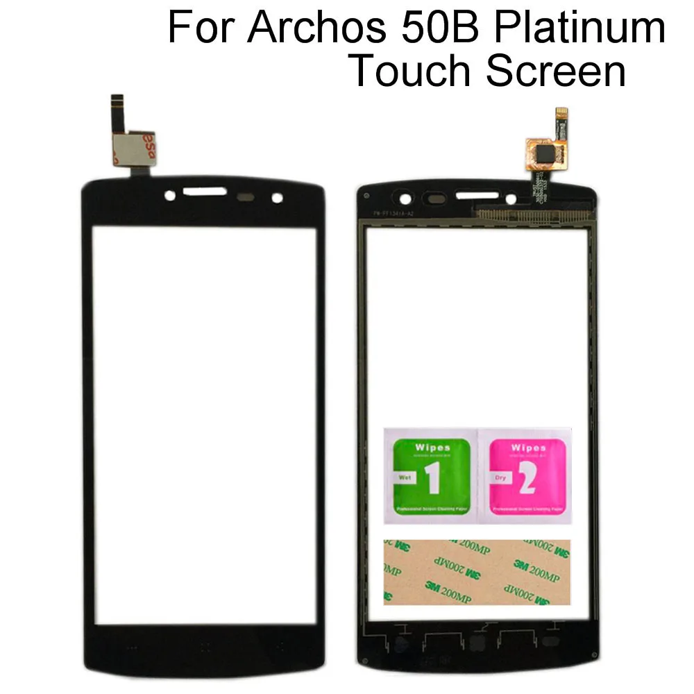 

Touch Digitizer Screen For Archos 50b Platinum TouchScreen Digitizer Glass Sensor Panel Mobile Phone Tools 3M Glue Wipes