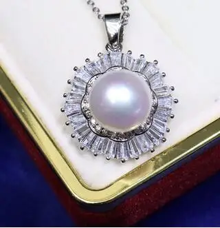 925 пробы Серебряный Фиолетовый Розовый жемчуг 9-11 мм пресноводный кулон с