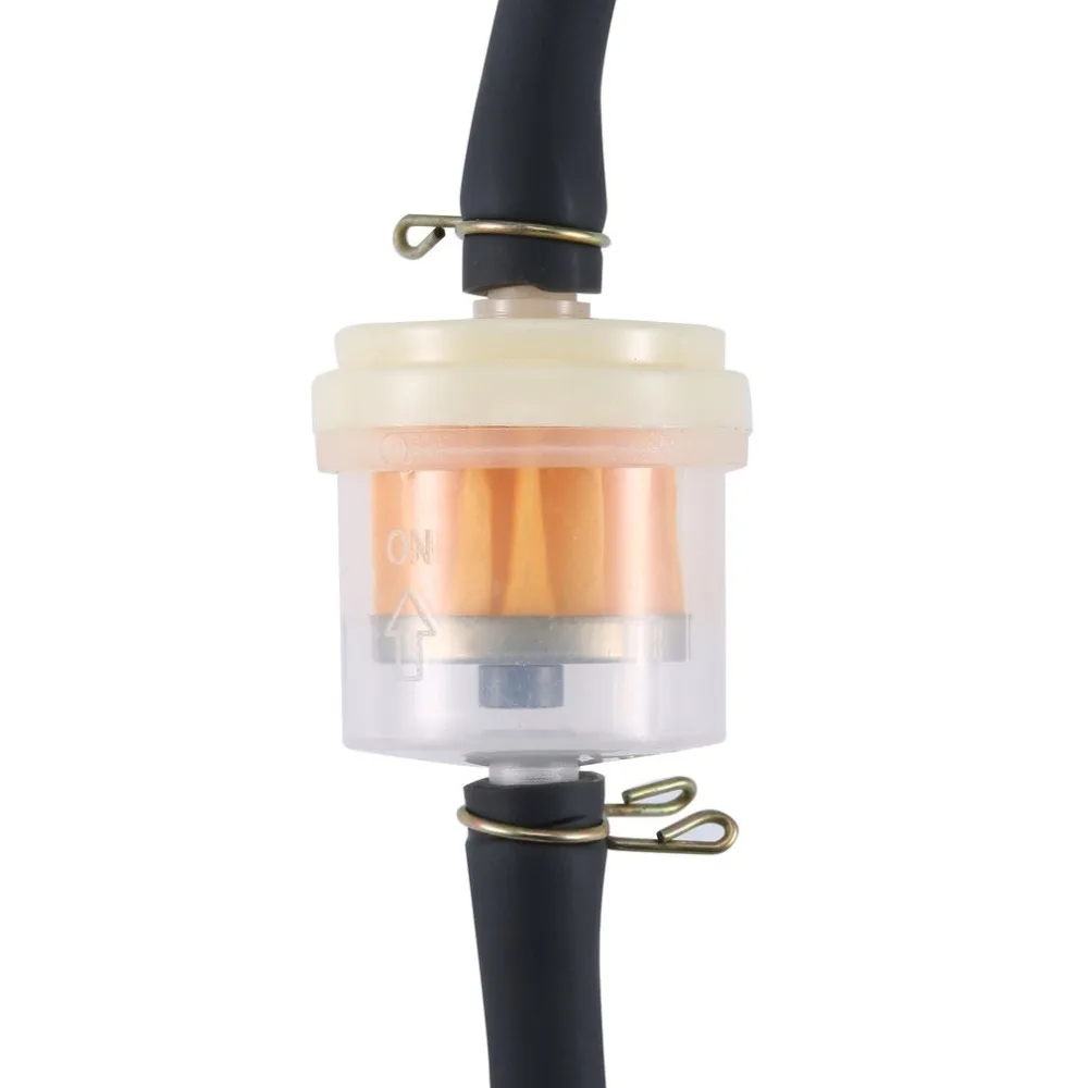 

2PCS/SET 6mm Inline Gas Petrol Gasoline Liquid Fuel Oil Filter Pipe Hose Line With 4 Clips Universal for Motorcycle Dirt Bike