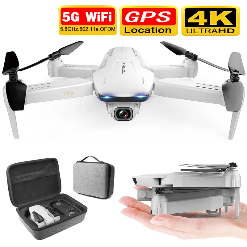 

4K 5G WI-FI FPV модель радиоуправляемого дрона GPS 4K HD 1080P Квадрокоптер с дистанционным управлением полетом 20 минут RC расстояние 500 м Дрон Смарт возв...