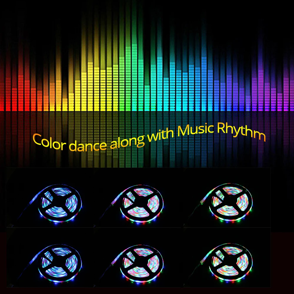 

USB RGB 5V LED Strip Light PC RGB Bluetooth 2835 50CM-5M 5 V USB LED Strip Light RGB PC TV Backlight Bluetooth Controller