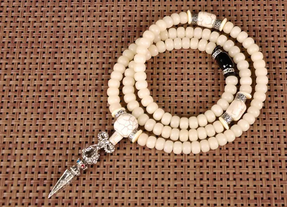 

LETSFUN Fine Jewelry 8mm108 Buddhist Prayer Bracelet Bodhi Root Pray Beads Hand Catenary Necklace Free Shipping