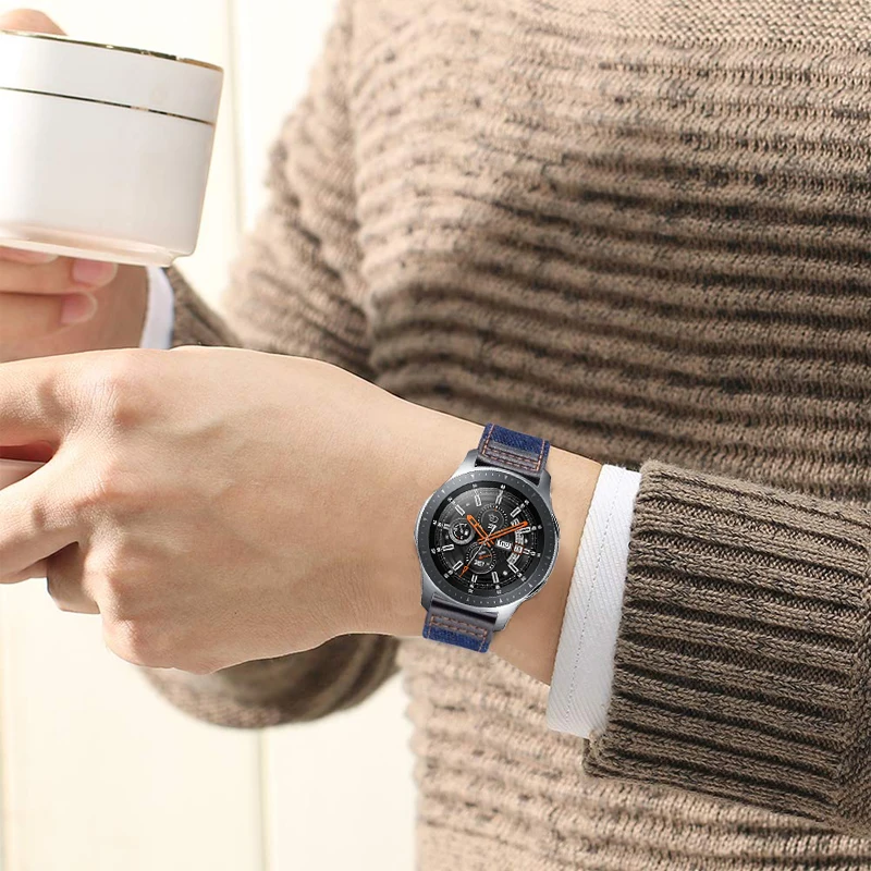 22 мм часы ремешок для смарт-часов Samsung galaxy watch 46mm шестерни S3 frontier huawei gt 2/2e Pro 3 45
