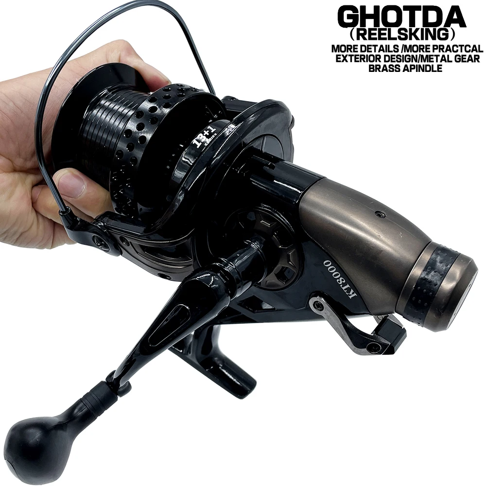 

Double Brake Fishing Reel Strong Spinning Reel Carp Carretilha De Pesca Molinete Olta Makaralar Reels Trolling Accesorios Mar