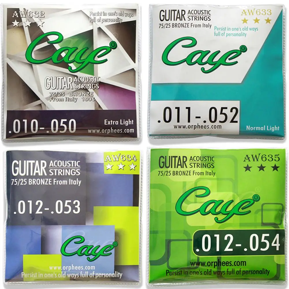 

CAYE 6 Pcs Acoustic Guitar Strings Folk Guitar Musical Instruments Accessories