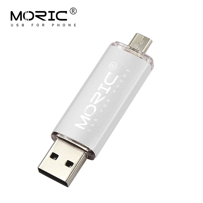 silver Цветной USB флеш-накопитель, металлический флеш-накопитель, 64 ГБ, флешка, 8 ГБ, 32 ГБ, 16 ГБ, OTG, внешний накопитель, карта памяти microusb, флеш-накопитель - Цвет: silver
