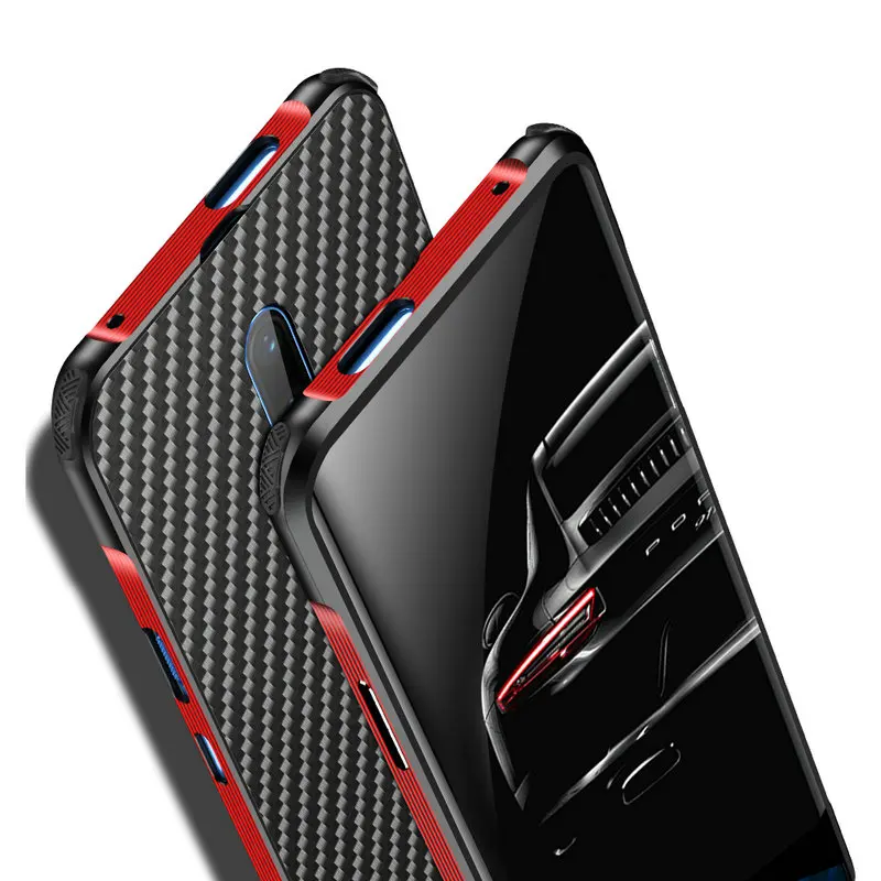 Carbon Fiber Case Oneplus 7 Pro PC+ Aluminum Metal Bumper Case Oneplus 7 Shockproof Metallic Back Cover Oneplus7 Pro 1+7 Coque