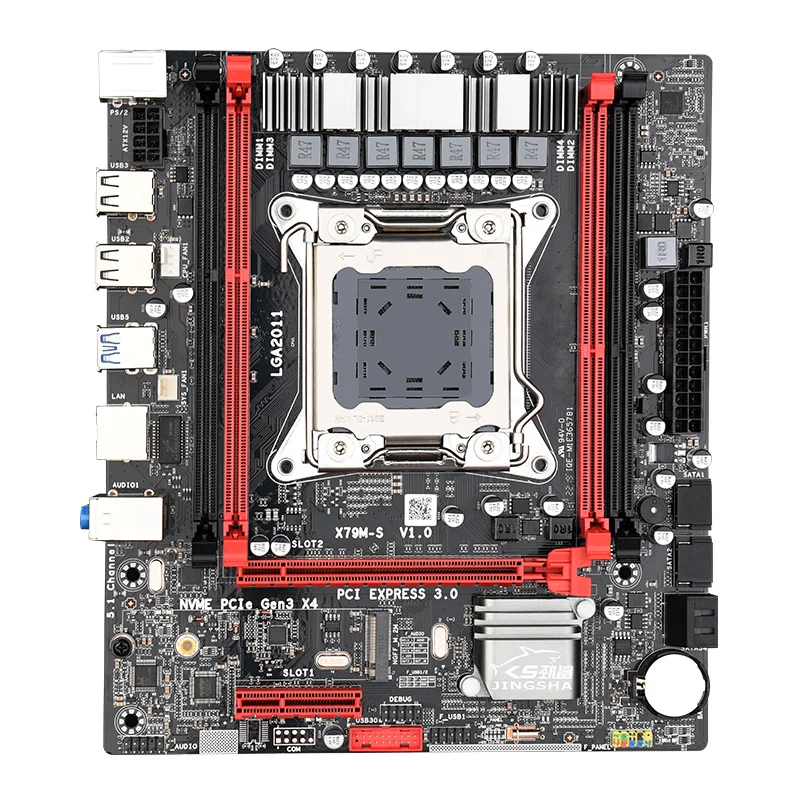 X79 Чипсет материнская плата LGA2011 USB3.0 2-х канальный DDR3 64G Оперативная память PCI-E NVME M.2