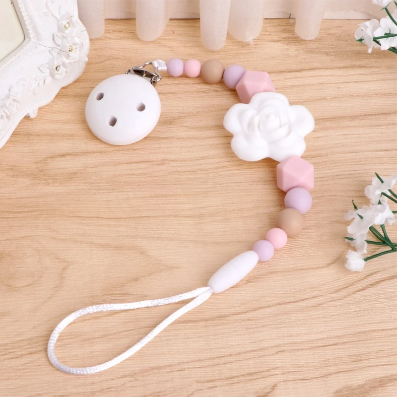 

Baby Kids Silicone Chain Clip Holders Boy Girl Pacifier Soother Nipple Leash Strap