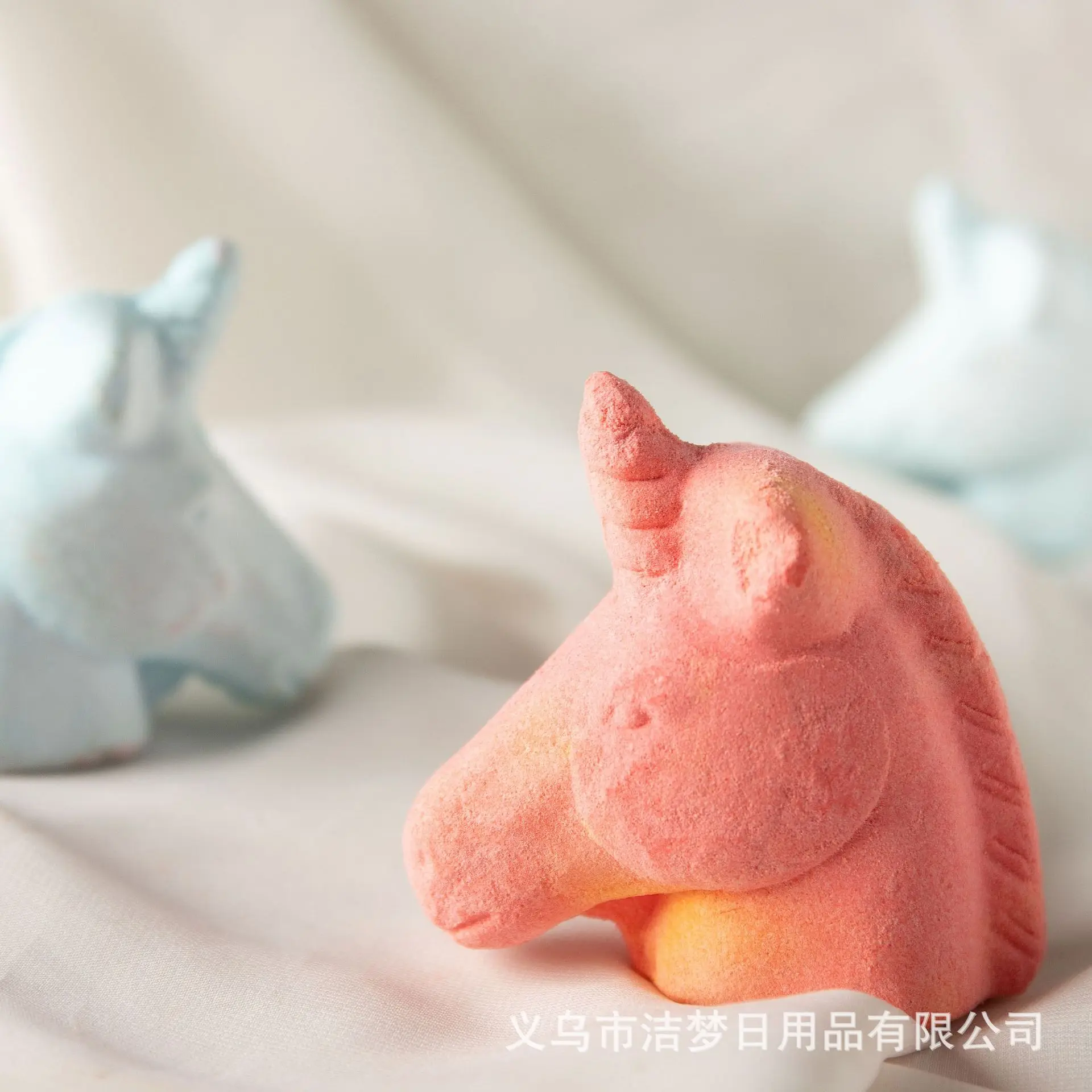 Розовая бомбочка для ванны в форме единорога Бомбочки соли с ручкой шар из