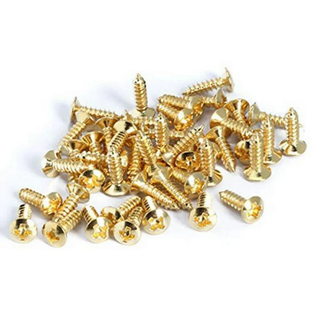

50 Pcs 3*12mm Guitar Pitch Nail Head Screw M3*12 Screws For Electric Guitar Electric Guitar Ukulele Bass Nail