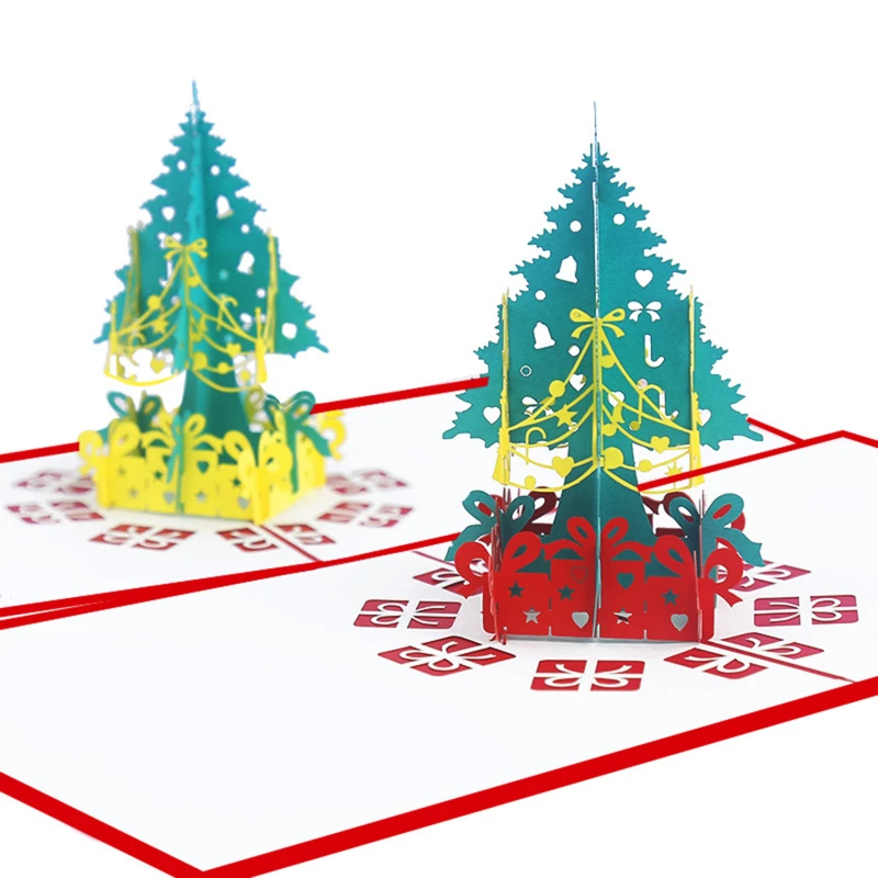 

Christmas pop-up Card 3D Christmas Tree pop-up Card Creative Christmas Greeting Card New Year Card Anniversary Gift Postcard