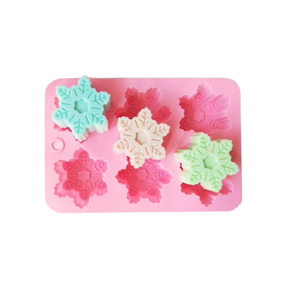 Новая 3D форма снежинки силиконовая для пирога посуда выпекания Формы