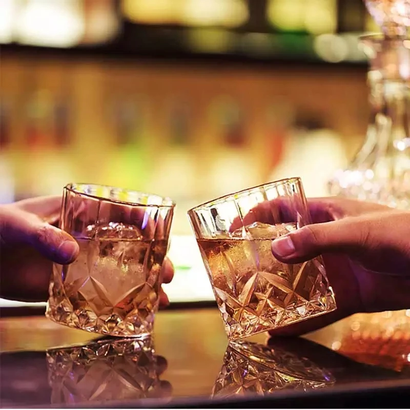 

Crystal Whiskey Glass Lead-free Transparent Beer Wine Cocktail Glass Cup Home Bar Wedding Party Drinkware Drinking Glasses Gifts