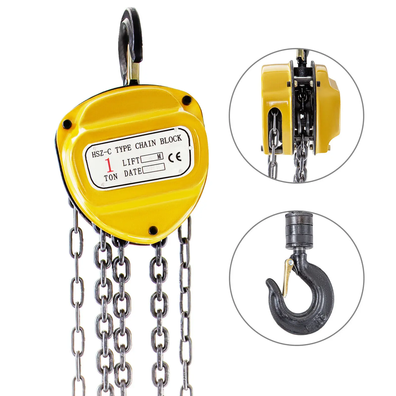 

Ratchet Chain Hoist Chain Block Hoist 2200lbs/1ton Manual ChainBlock w/ 3m
