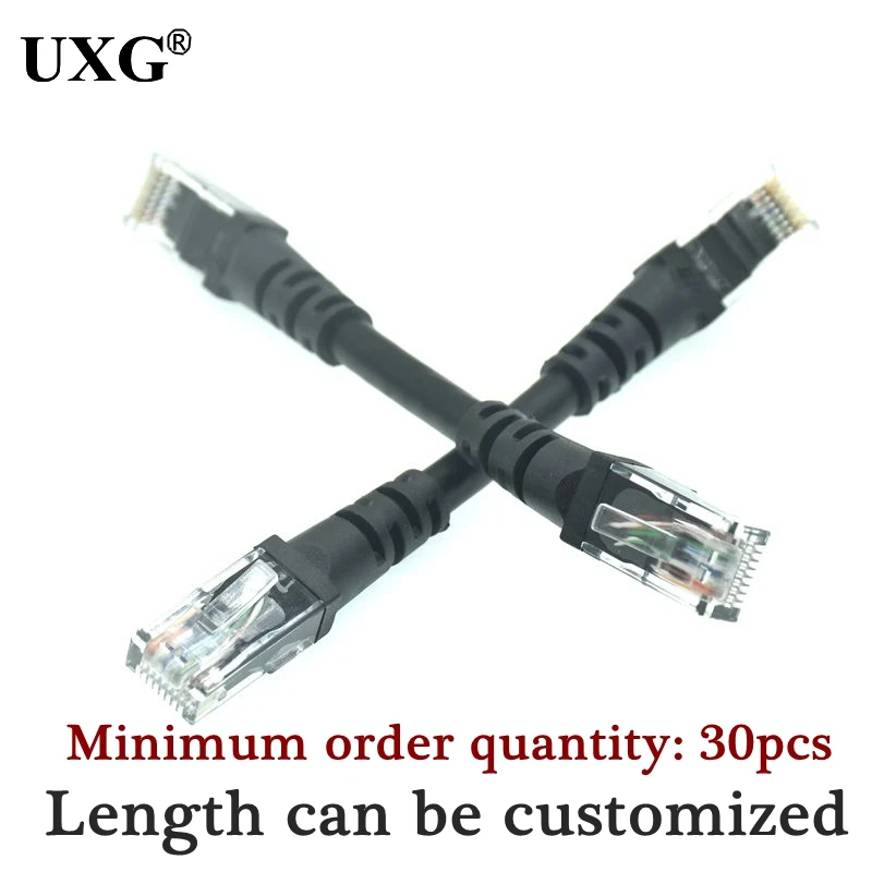 

10 см 30 см 1 м 2 м 3 м короткий кабель CAT6 плоский UTP Ethernet сетевой кабель RJ45 патч LAN кабель черный цвет можно настроить 30 шт.
