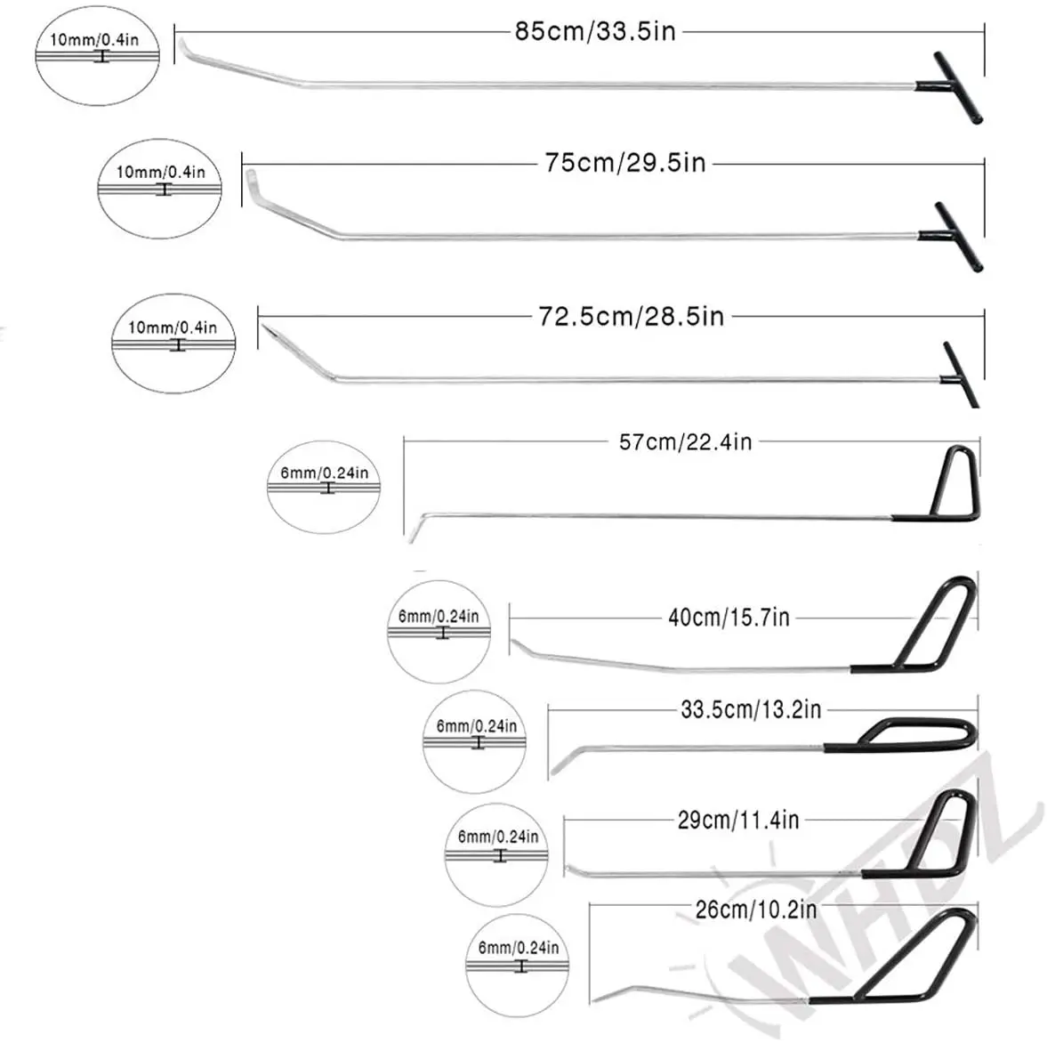 barato Ferramentas De Remoção De Danos Causados Por Danos Causados Por Danos Causados Por Granizo Reparação De Dentes Paintless Hastes De Reparo Para O Carro Dent Ding Remoção