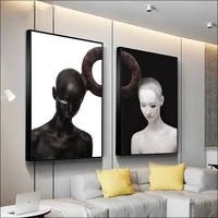 modern sexy women canvas art painting poster print for living room vintage figure aisle entrance fashion artistic wall decor