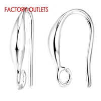wholesale 10pcslot genuine 925 sterling silver earrings findings fashion design diy making accessories earring hooks