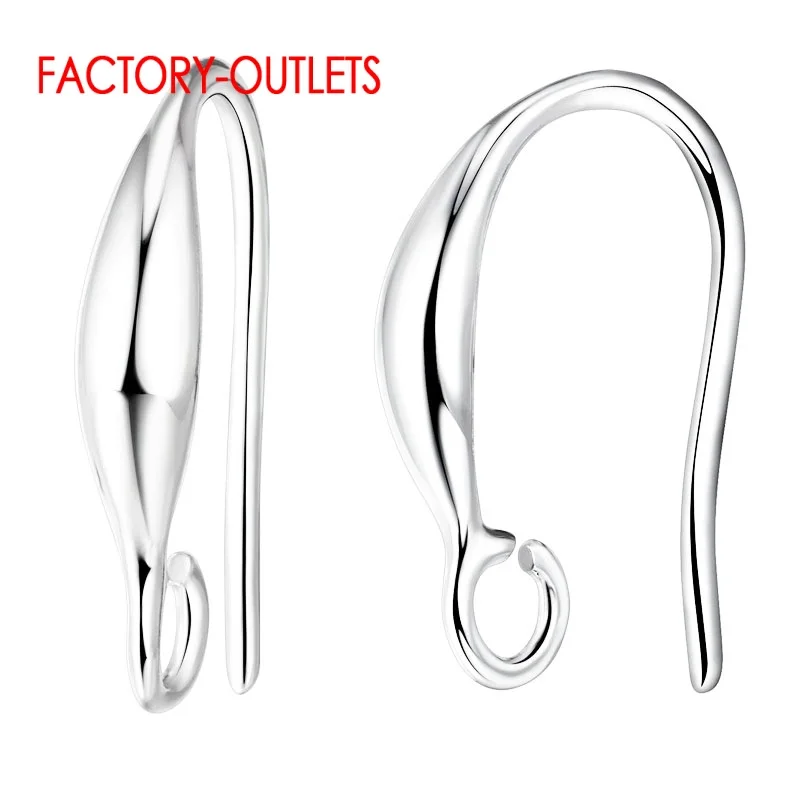 Оптовая продажа 10 шт./лот натуральная 925 стерлингового серебра серьги выводы