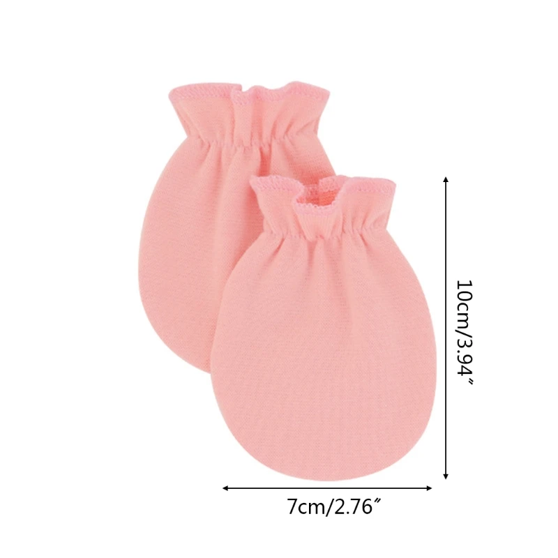 

4 Pairs Baby Soft Cotton Gloves Anti Scratching Mittens Face Protection Gloves for Newborn Infants