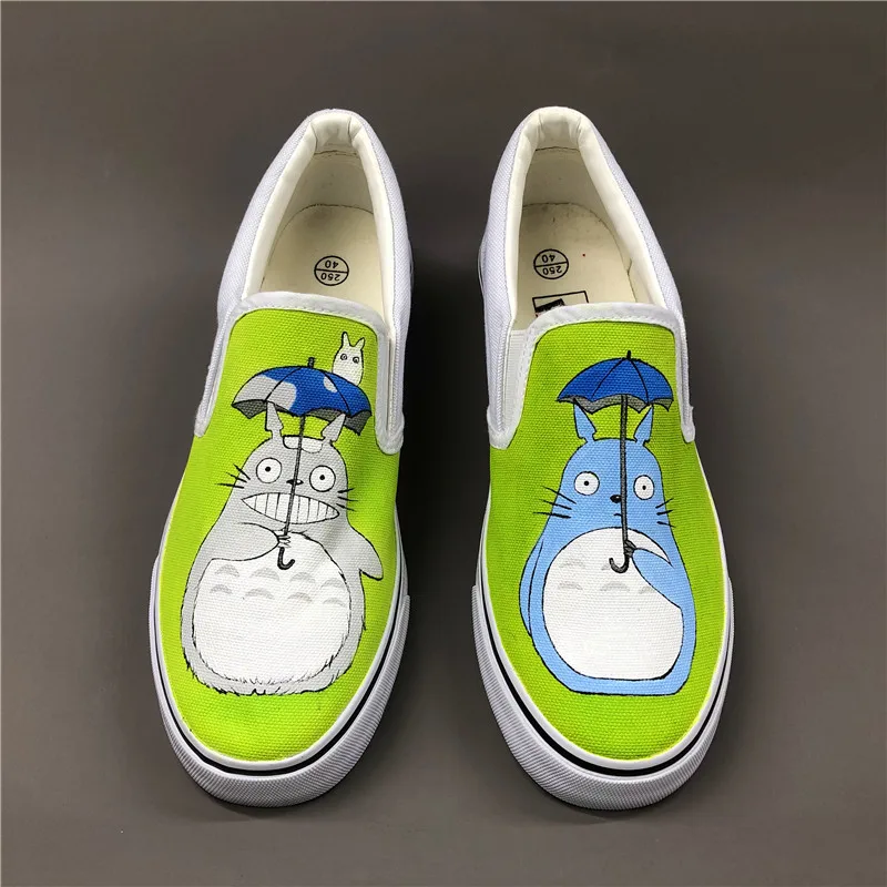 

Wen Anime Hand Painted Shoes Design Custom My Neighbor Totoro Men Women's Slip On Canvas Shoes Christmas Birthday Gifts